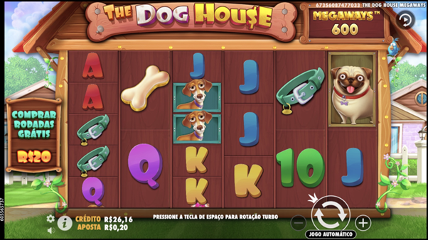 Jogo base do The Dog House Megaways 